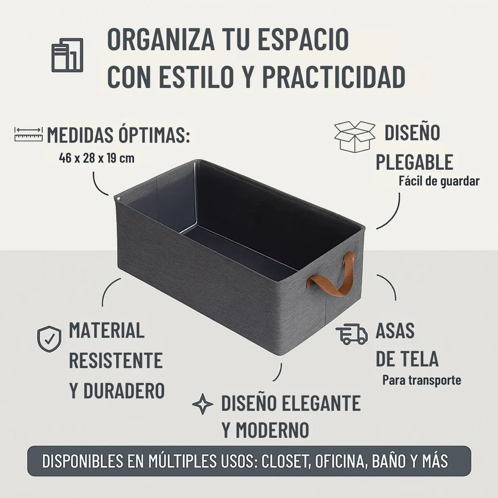 Canasta Caja Organizadora Plegable Ropa