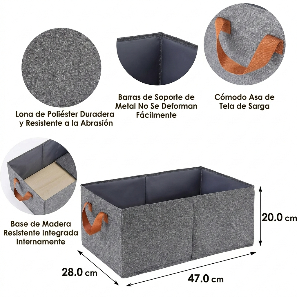 Canasta Caja Organizadora Plegable Ropa