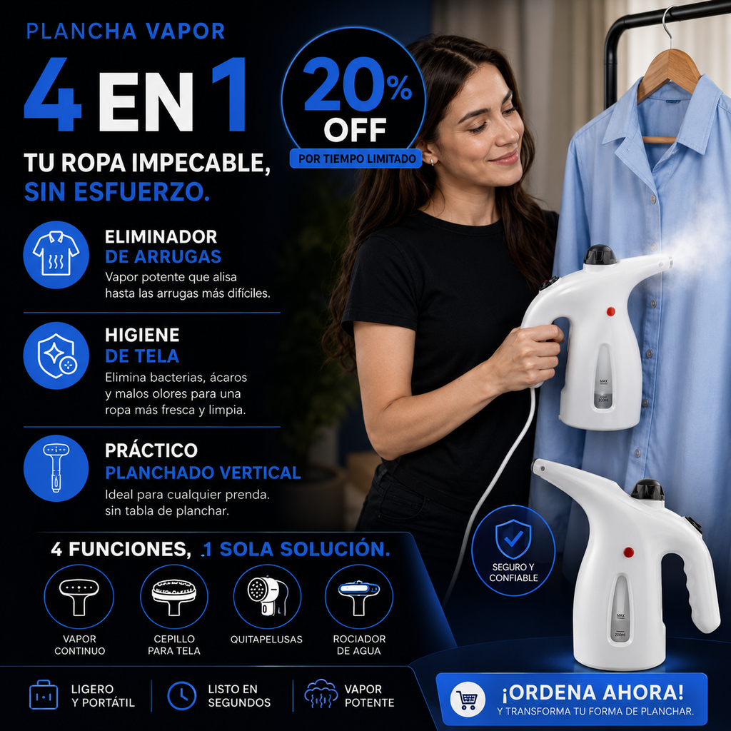 PLANCHA VAPOR 4 EN 1